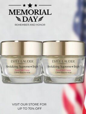 2 Estee Lauder Revitalizing Supreme and Bright Power Soft Creme .17 oz